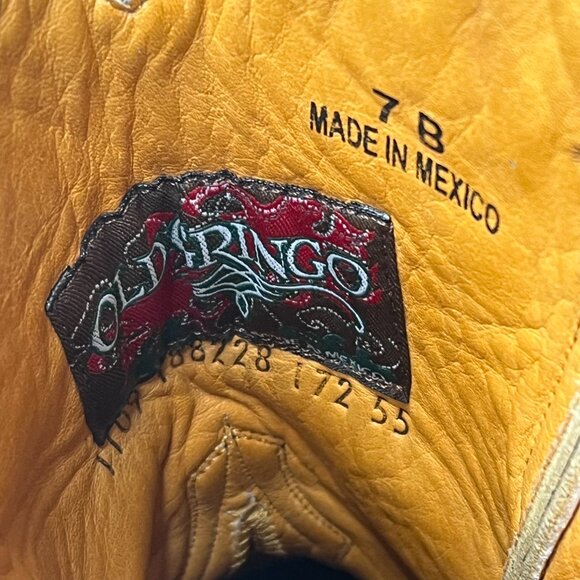 Old Gringo Eagle Western Boots Size 7 Distressed Pink Brown Leather Knee High - Picture 10 of 14